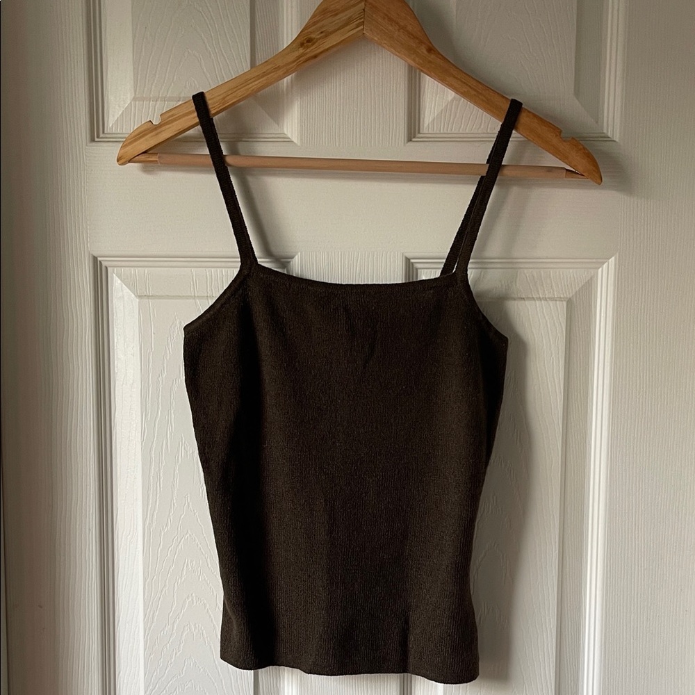 Vintage Express Chocolate brown knit camisole